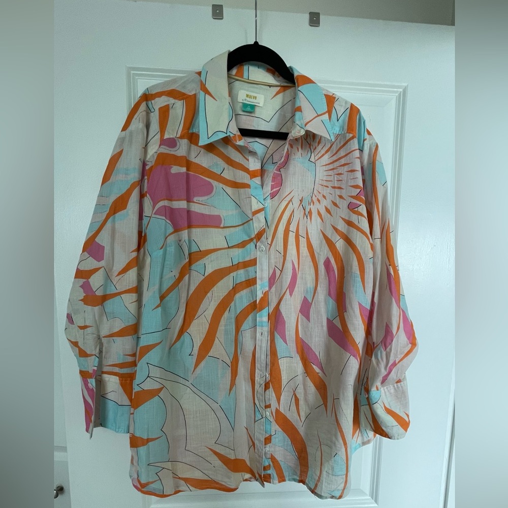 Lightweight Mauve cotton blouse. Like new, purchased at Anthropologie